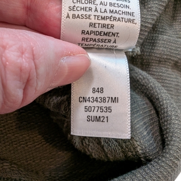 Caslon Pullover Top Athletic Goblincore Casual Layer Hike Womens XS Cotton Olive - Picture 9 of 12